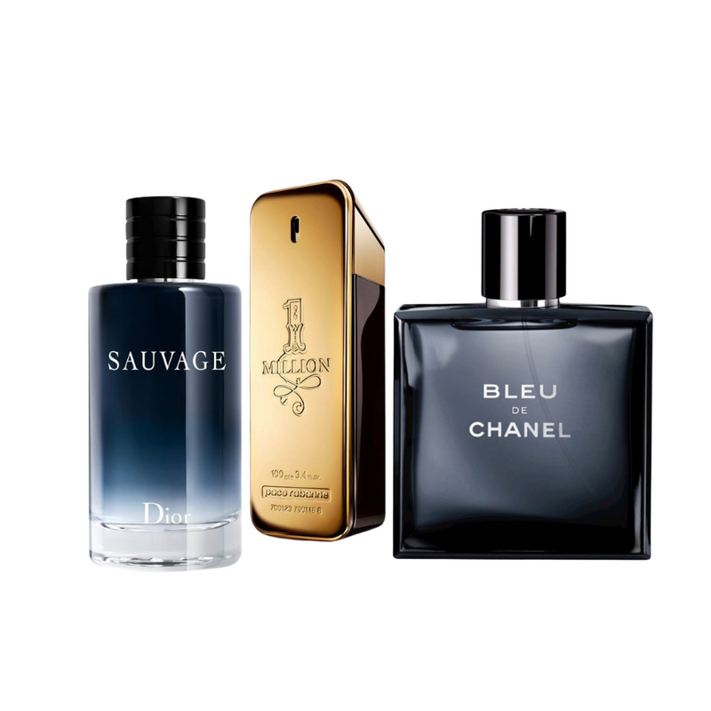 LUXE TRIO MEN SAUVAGE + BLEU + ONE MILLION (50% OFF)